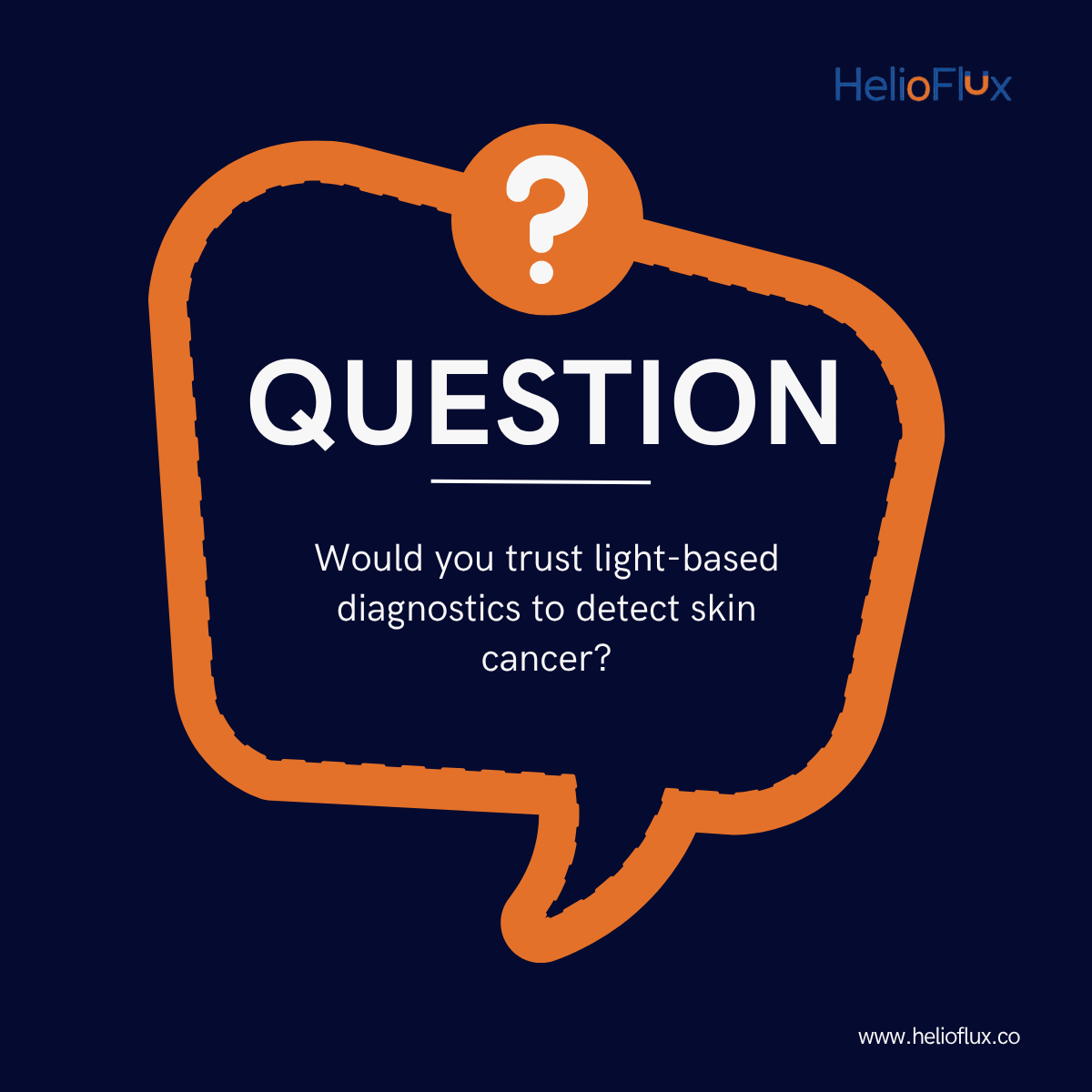 HelioFlux educational graphic with a question